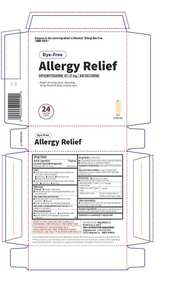 Diphen 25 mg Dye Free (E1755 Walgreens Diphenhydramine 25mg Dye Free 24ct New)